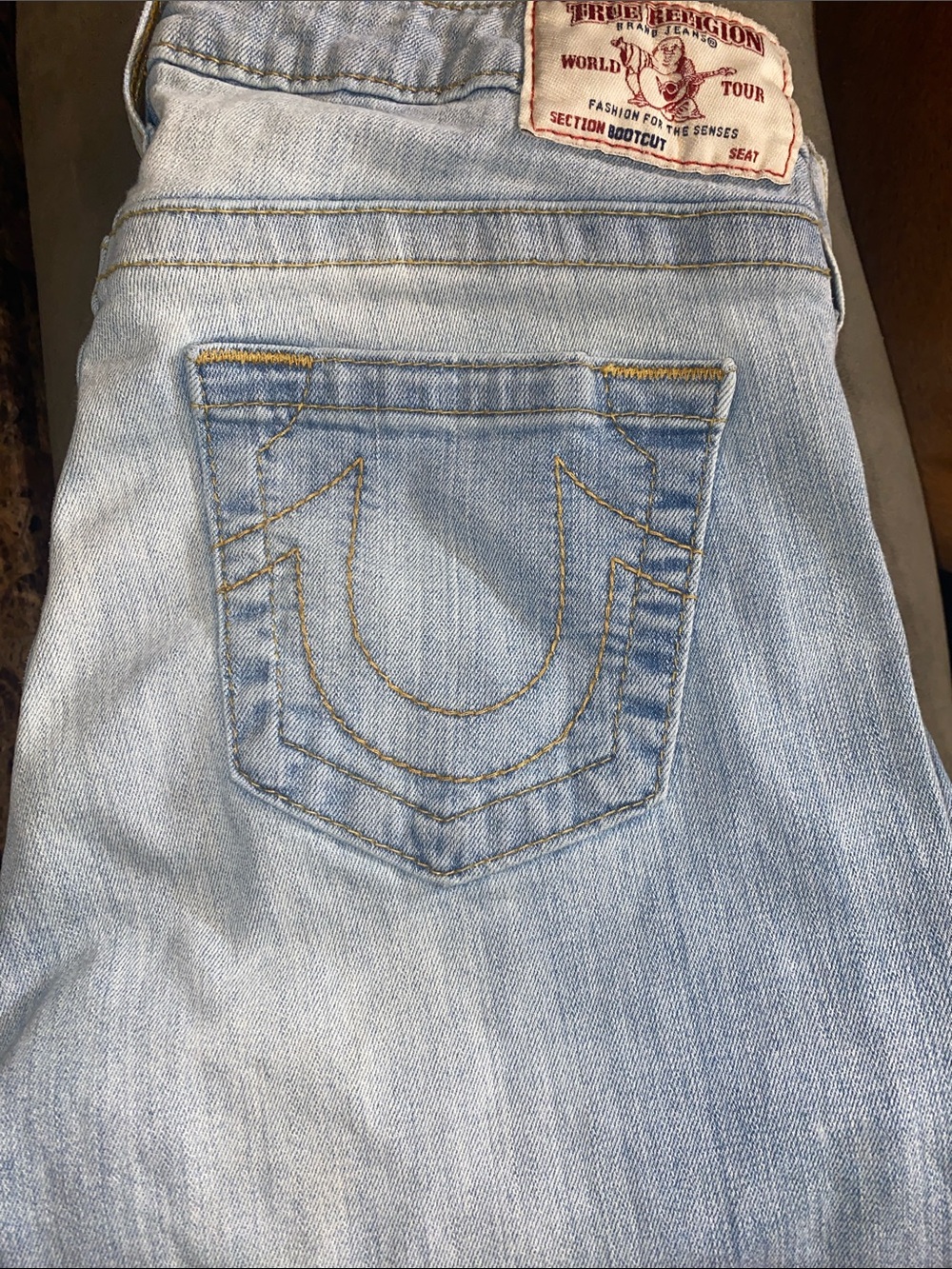 True Religion Women’s Light Blue Denim Jeans - Classic Back Pocket